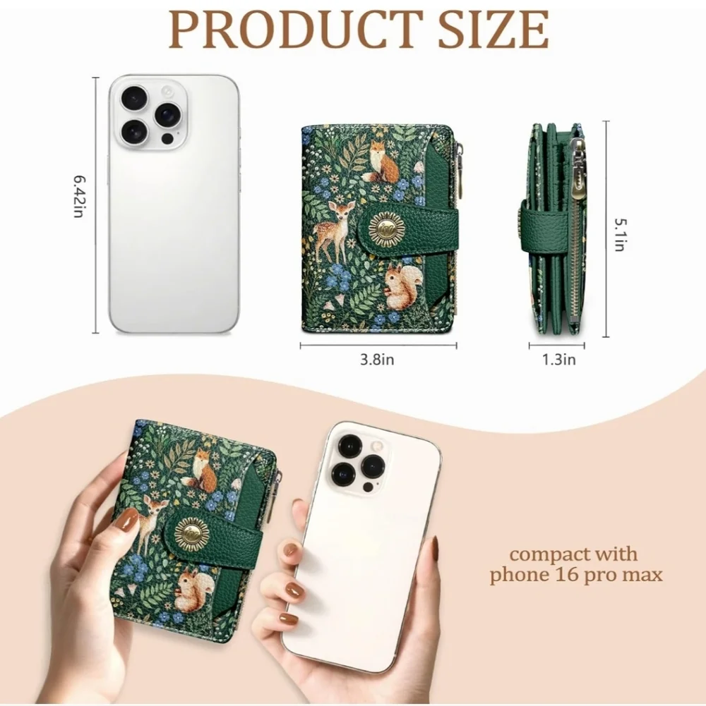 Green Animal Print Wallet